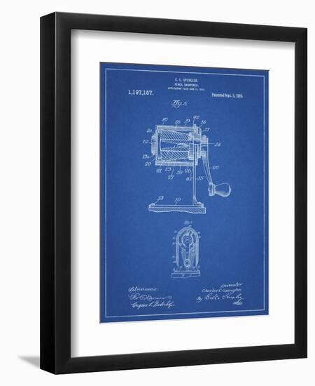 PP162- Blueprint Pencil Sharpener Patent Poster-Cole Borders-Framed Giclee Print