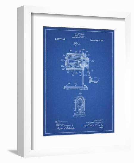 PP162- Blueprint Pencil Sharpener Patent Poster-Cole Borders-Framed Giclee Print