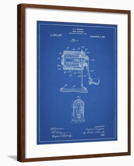 PP162- Blueprint Pencil Sharpener Patent Poster-Cole Borders-Framed Giclee Print