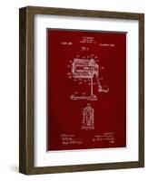 PP162- Burgundy Pencil Sharpener Patent Poster-Cole Borders-Framed Giclee Print