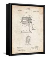 PP162- Vintage Parchment Pencil Sharpener Patent Poster-Cole Borders-Framed Stretched Canvas