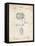 PP162- Vintage Parchment Pencil Sharpener Patent Poster-Cole Borders-Framed Stretched Canvas