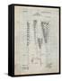 PP166- Antique Grid Parchment Lacrosse Stick Patent Poster-Cole Borders-Framed Stretched Canvas