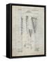 PP166- Antique Grid Parchment Lacrosse Stick Patent Poster-Cole Borders-Framed Stretched Canvas