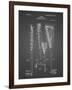PP166- Black Grid Lacrosse Stick Patent Poster-Cole Borders-Framed Giclee Print