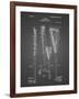 PP166- Black Grid Lacrosse Stick Patent Poster-Cole Borders-Framed Giclee Print