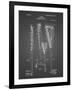 PP166- Black Grid Lacrosse Stick Patent Poster-Cole Borders-Framed Giclee Print