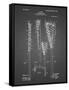 PP166- Black Grid Lacrosse Stick Patent Poster-Cole Borders-Framed Stretched Canvas