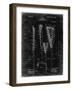 PP166- Black Grunge Lacrosse Stick Patent Poster-Cole Borders-Framed Giclee Print