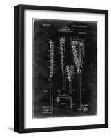 PP166- Black Grunge Lacrosse Stick Patent Poster-Cole Borders-Framed Giclee Print