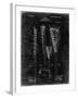 PP166- Black Grunge Lacrosse Stick Patent Poster-Cole Borders-Framed Giclee Print