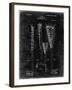 PP166- Black Grunge Lacrosse Stick Patent Poster-Cole Borders-Framed Giclee Print