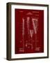 PP166- Burgundy Lacrosse Stick Patent Poster-Cole Borders-Framed Giclee Print