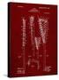 PP166- Burgundy Lacrosse Stick Patent Poster-Cole Borders-Stretched Canvas