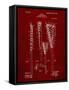 PP166- Burgundy Lacrosse Stick Patent Poster-Cole Borders-Framed Stretched Canvas