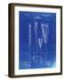 PP166- Faded Blueprint Lacrosse Stick Patent Poster-Cole Borders-Framed Giclee Print