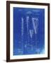 PP166- Faded Blueprint Lacrosse Stick Patent Poster-Cole Borders-Framed Giclee Print