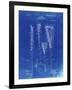 PP166- Faded Blueprint Lacrosse Stick Patent Poster-Cole Borders-Framed Giclee Print