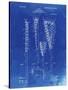PP166- Faded Blueprint Lacrosse Stick Patent Poster-Cole Borders-Stretched Canvas