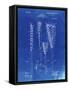 PP166- Faded Blueprint Lacrosse Stick Patent Poster-Cole Borders-Framed Stretched Canvas