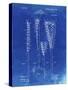 PP166- Faded Blueprint Lacrosse Stick Patent Poster-Cole Borders-Stretched Canvas