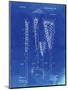 PP166- Faded Blueprint Lacrosse Stick Patent Poster-Cole Borders-Mounted Premium Giclee Print