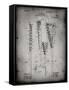 PP166- Faded Grey Lacrosse Stick Patent Poster-Cole Borders-Framed Stretched Canvas