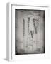 PP166- Faded Grey Lacrosse Stick Patent Poster-Cole Borders-Framed Giclee Print