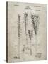 PP166- Sandstone Lacrosse Stick Patent Poster-Cole Borders-Stretched Canvas