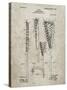 PP166- Sandstone Lacrosse Stick Patent Poster-Cole Borders-Stretched Canvas