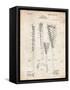 PP166- Vintage Parchment Lacrosse Stick Patent Poster-Cole Borders-Framed Stretched Canvas