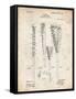 PP166- Vintage Parchment Lacrosse Stick Patent Poster-Cole Borders-Framed Stretched Canvas