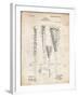 PP166- Vintage Parchment Lacrosse Stick Patent Poster-Cole Borders-Framed Giclee Print