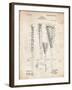 PP166- Vintage Parchment Lacrosse Stick Patent Poster-Cole Borders-Framed Giclee Print