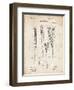 PP166- Vintage Parchment Lacrosse Stick Patent Poster-Cole Borders-Framed Giclee Print