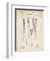 PP166- Vintage Parchment Lacrosse Stick Patent Poster-Cole Borders-Framed Giclee Print
