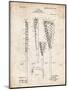 PP166- Vintage Parchment Lacrosse Stick Patent Poster-Cole Borders-Mounted Giclee Print