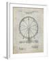 PP167- Antique Grid Parchment Ferris Wheel Poster-Cole Borders-Framed Giclee Print