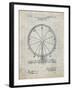PP167- Antique Grid Parchment Ferris Wheel Poster-Cole Borders-Framed Giclee Print