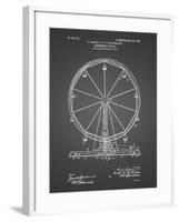 PP167- Black Grid Ferris Wheel Poster-Cole Borders-Framed Giclee Print