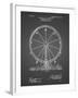 PP167- Black Grid Ferris Wheel Poster-Cole Borders-Framed Giclee Print