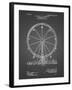 PP167- Black Grid Ferris Wheel Poster-Cole Borders-Framed Giclee Print