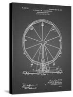 PP167- Black Grid Ferris Wheel Poster-Cole Borders-Stretched Canvas