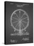 PP167- Black Grid Ferris Wheel Poster-Cole Borders-Stretched Canvas