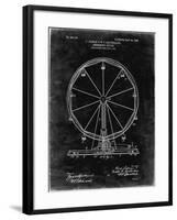 PP167- Black Grunge Ferris Wheel Poster-Cole Borders-Framed Giclee Print