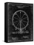 PP167- Black Grunge Ferris Wheel Poster-Cole Borders-Framed Stretched Canvas