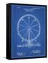 PP167- Blueprint Ferris Wheel Poster-Cole Borders-Framed Stretched Canvas