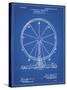 PP167- Blueprint Ferris Wheel Poster-Cole Borders-Stretched Canvas