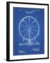 PP167- Blueprint Ferris Wheel Poster-Cole Borders-Framed Giclee Print