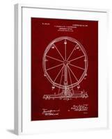 PP167- Burgundy Ferris Wheel Poster-Cole Borders-Framed Giclee Print